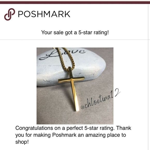 New Men’s Gold Cross Necklace - Picture 12 of 13